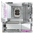 Various Gigabyte B860M AORUS ELITE WIFI6E ICE Intel 1851 Socket Motherboard, Micro-ATX, 4x DDR5 Slots, 3x M.2 Sockets, Fitted I/O Shield, 2.5GbE LAN, top view showing layout and components.