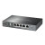 Various TP-Link Omada ER605 (TL-R605) Omada Gigabit VPN Router, front view of the network device showing multiple Ethernet ports and LED indicators