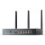 Various TP-Link Omada ER706W AX3000 WiFi 6 Gigabit VPN All-in-One Gateway Router, front view showing multiple antennas, ports, and status lights.