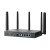 Various TP-Link Omada ER706WP-4G 4G+ Cat6 AX3000 Gigabit VPN Gateway with 4-Port PoE, front view of the network device showing multiple ports and antennas.