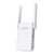 Various Mercusys ME80X AX3000 Wi-Fi Range Extender, front view showing its compact white design with two antennas for boosted Wi-Fi range.