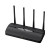 Various Mercusys MR27BE BE3600 Dual-Band Wi-Fi 7 Router, sleek black router with four external antennas and LED indicator lights for fast and reliable internet connectivity.