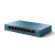 Various TP-Link LiteWave LS108G 8-Port 10/100/1000Mbps Metal Gigabit Desktop Network Switch, a blue metal network switch with 8 Ethernet ports for high-speed data transfer.