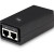 Various Ubiquiti POE-24-12W 24V 12W Fast Ethernet PoE Injector, compact black power device with dual Ethernet ports for powering network devices.