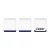 Various Mercusys Halo H50G (3-pack) AC1900 Whole Home Mesh Wi-Fi System, 600 Mbps at 2.4 GHz + 1300 Mbps at 5 GHz, 3x Internal Antennas, network routers and nodes arranged in a row, showcasing sleek white design.