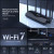 Various Mercusys MR47BE BE9300 Tri-Band Wi-Fi 7 Router, sleek black Wi-Fi router with multiple antennas for enhanced wireless connectivity.