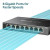 Various TP-Link TL-SG108E 8-Port Metal Gigabit Easy Smart Switch, compact network switch with multiple Ethernet ports for high-speed data transfer.
