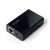 Various TP-Link TL-POE10R IEEE 802.3af PoE Splitter, black rectangular device with Ethernet port and power input port
