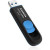 Various Adata UV128 64GB USB 3.2 Gen 1 Flash Drive, capless design with black and blue colors.