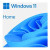 Various Microsoft Windows 11 Home 64bit English USB Flash Drive, product packaging with Windows 11 Home logo and blue design elements