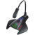 Various Marvo Scorpion MIC-01 RGB USB Powered Flexible Gaming and Streaming Microphone, black microphone with adjustable arm and colorful RGB lighting on a stand.