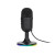 Various Marvo Scorpion MIC-06 Blast 40 USB RGB Noise Cancelling Wired Microphone (Black), close-up of the microphone with black cylindrical design, attached to a round base with RGB lighting and a cable.