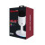 Various Marvo Scorpion MIC-06 Blast 40 USB RGB Noise Cancelling Wired Microphone (White), front view of the microphone with RGB lighting and white stand, shown alongside its packaging box.