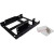 Various Evo Labs 2.5 INCH to 3.5 INCH Double Internal Drive Bay Adapter, Dual Metal, for 2.5 INCH SSD/HDD, black metal drive bay adapter with mounting screws and brackets for easy installation.