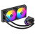 Various Antec Skeleton 240 ARGB Liquid CPU Cooler, dual 240mm radiator with RGB cooling fans and universal socket compatible with CPUs, black color, PWM up to 2000 RPM for efficient heat dissipation