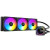 Various Antec Skeleton 360ARGB Liquid CPU Cooler, image showing the black 360mm radiator with three RGB PWM cooling fans and universal socket.