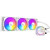 Various Antec Skeleton 360ARGB Liquid CPU Cooler, image of a white 360mm radiator with three RGB cooling fans and universal socket, PWM up to 2000 RPM.