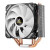 Various ANTEC A400i Fan CPU Cooler, front view of the 120mm neon light RGB PWM fan with silent operation and four direct-touch copper heatpipes for effective cooling.