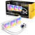 Antec Vortex Lum 360 ARGB White CPU Liquid Cooler - Intel & AMD Compatible, 3 x 120mm ARGB Fans, Suspended Spiral Pump Head