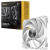Various Antec NOVA 120 PWM Fan, White, High-Performance Cooling with Fluid Dynamic Bearing, Precise Three-Phase Speed Control, front view of the cooling fan with sleek white design and advanced airflow features.