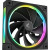 Various DeepCool FL12 120mm PWM 3 Pack Reverse Fan, close-up of high-performance cooling fans with 36 ARGB LEDs, black frame, fluid dynamic bearing, adjustable 500-2150 RPM, 55 CFM airflow, designed for PC cooling and low noise performance.