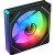 Various DeepCool CG530 Bulk Reverse Fan, image showing a high-performance, silent operation computer cooling fan with fluid dynamic bearing in black with rainbow RGB lighting