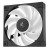 Various DeepCool FD12 120mm ARGB case fan, front view displaying white blades and black frame with ARGB lighting