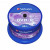 Various Verbatim (43550) DVD+R 16X 4.7GB 50 Pack Spindle Matt Silver, round spindle of DVDs with Verbatim branding and colorful label.