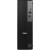 Various Pro QCS1250 Slim Desktop PC, front view of the computer tower with a sleek black design featuring vertical ridges, multiple USB ports, audio jack, and Windows 11 Pro branding.