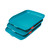 CW Office Leitz Cosy Letter Tray A4 Blue PK3, a set of three blue plastic letter trays with black bases and red tabs for organization.