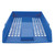 CW Office Q-Connect Letter Tray Blue Stack, a blue plastic letter tray with a perforated design for organizing documents.