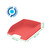 CW Office Leitz Recycle Letter Tray A4 Red, a red plastic letter file tray with dimensions 357 mm width, 255 mm depth, and 70 mm height.