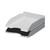 CW Office Durable Letter Tray Eco GREY, modern grey and white paper letter tray with tiered design for organizing documents.