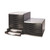 CW Office Q-Connect 5 Drawer Tower BLK GREY, black and grey mobile storage drawers with multiple pull-out compartments and a lockable top drawer.