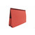 CW Office G/Hall Double Pocket Wallet Red PK25, a red bifold wallet with two inner pockets for organized storage.