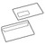 CW Office DL Wallet Envelope Psea WHT PK1000, black and white line drawing of a business wallet and envelope for professional use.