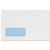 CW Office DL Wdw Wallet Env Plsl WHT PK500, white envelope wallet with clear window for ID or card display.