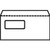 CW Office DL Wdw Wallet Env Sseal WHT PK1000, illustration of a white envelope wallet with seal feature for office use, seen from front view.