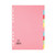 CW Office Elba A4 10 Part Card Divider AST, colorful paper divider with color-coded tabs on the right side.