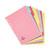 CW Office Elba A4 10 Part Card Divider AST, colorful multi-colored paper file dividers with tabbed sections for organizing documents.