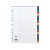 CW Office Concord M/Col Plast Index A4 1-20, color-coded plastic index with tabbed dividers for organizing documents.