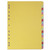CW Office Elba A4 Card Dividers 20 Part AST, colorful divided folder with reinforced hole punches for organizing documents.