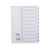 CW Office Concord Reinforced Index 1-10 A5, white index divider with numbered tabs 1 to 10 for office organization.