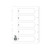 CW Office Q-Connect Index 1-5 Polyp WHT PK25, white plastic index divider for organizing documents with numbered tabs from 1 to 5.