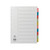 CW Office Concord Dvdr 10-PART A4 Mcol Tabs, multi-colored filing tabs with A4 partition dividers for organizing documents.