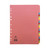 CW Office Concord Divider 20-PART A4 Multi-Color Document Divider, with colored tabbed sections and punched holes for filing.