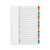 CW Office Q-Connect A4 Reinf A-Z Index 20-PT, a reinforced white index with multicolored alphabet tabs for organizing documents.
