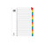 CW Office A4 Mylar Index 1-20 Assorted, colorful tabbed index with numbered tags from 1 to 20 for organizing files.