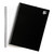 CW Office Wbnd Notebook Rld 140PG A4 BLK PK5, black spiral-bound notebooks with 140 pages each, suitable for office and school use.