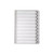CW Office White A4 1-10 Mylar Index Dividers, white plastic index dividers with numbered tabs for organizing documents.